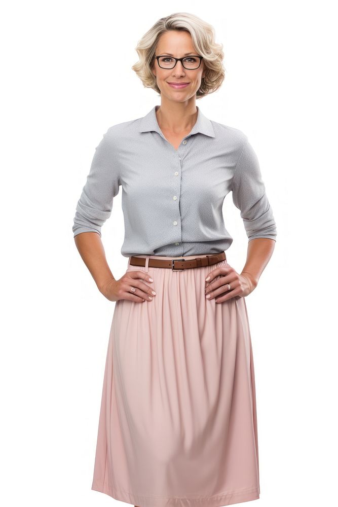 Female teacher glasses skirt adult.