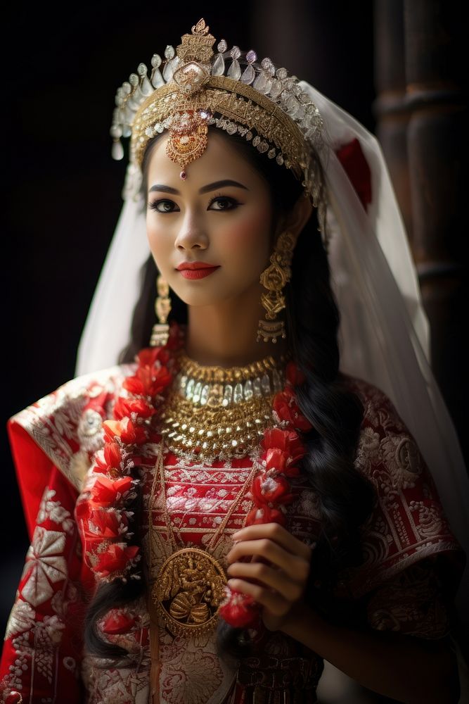 Indonesian traditional outfit necklace jewelry fashion.