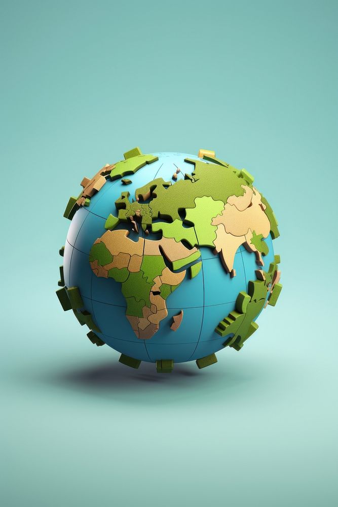 Globe earth puzzle sphere. | Premium Photo Illustration - rawpixel