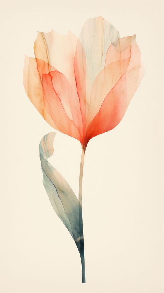 Tulip painting flower petal.