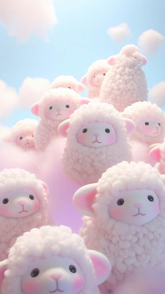 Sheep nature toy representation.
