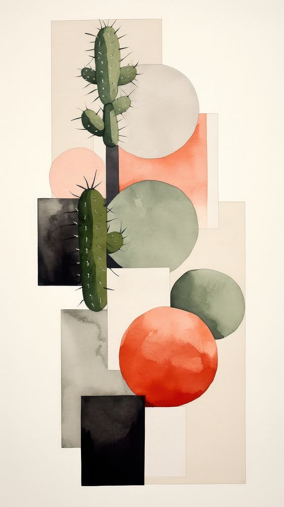 Cactus plant art creativity.