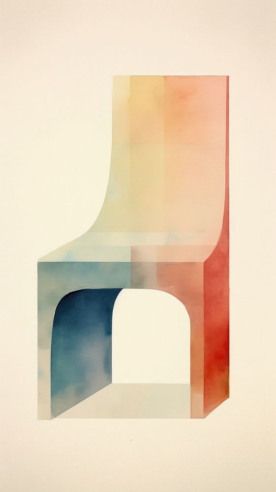 Chair abstract painting shape.