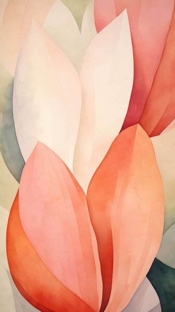 Tulip abstract painting flower.