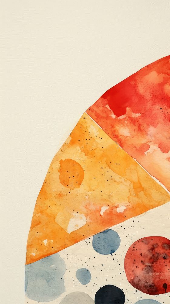 A slice of pizza painting palette shape.