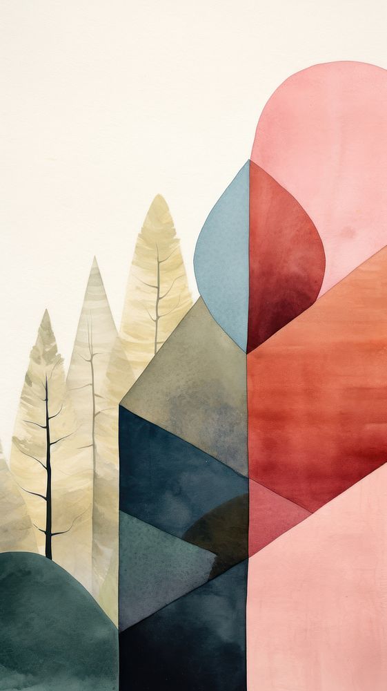 Forrest abstract painting art. | Free Photo Illustration - rawpixel