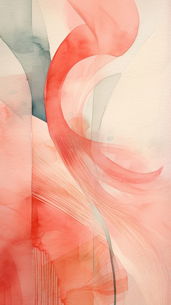 Flamingo abstract painting art.