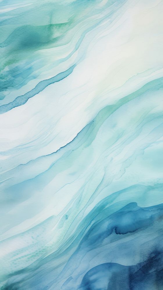 Ocean turquoise abstract painting.