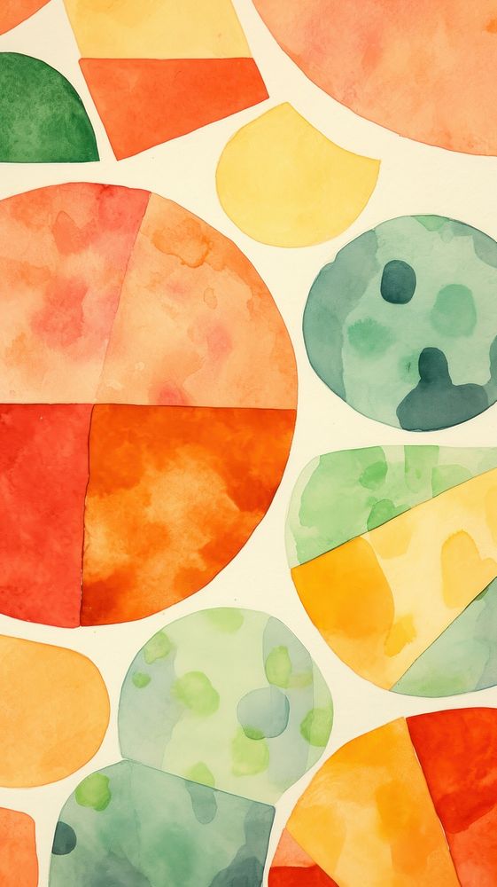 Pizza abstract palette shape.