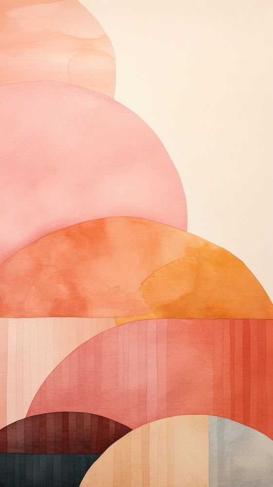Sunset abstract painting art.