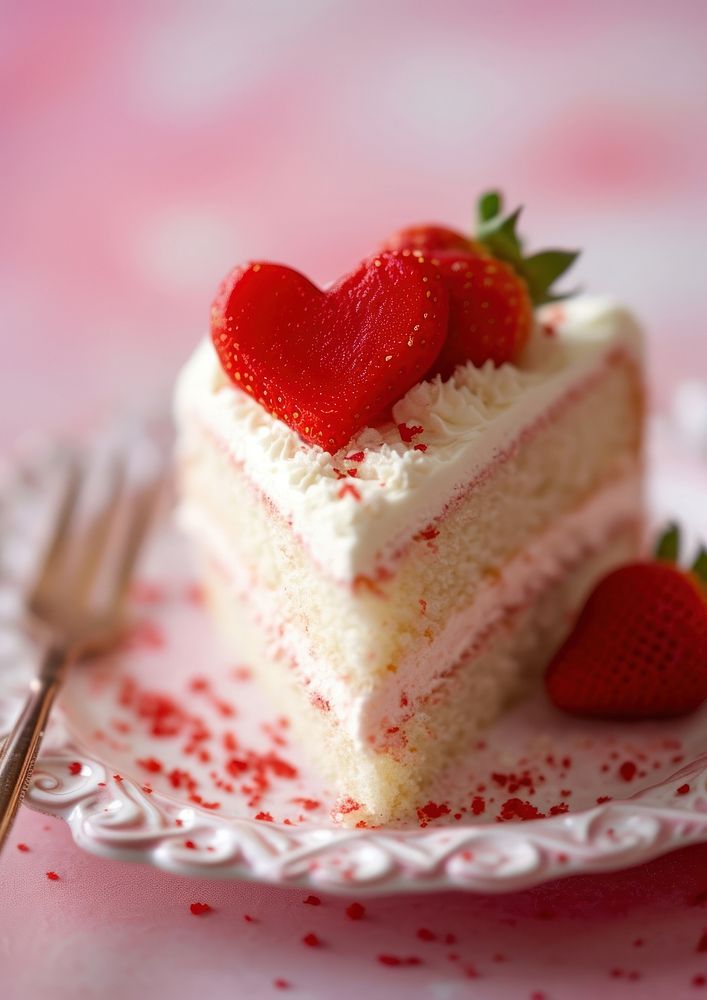 Valentine cake food dessert berry.