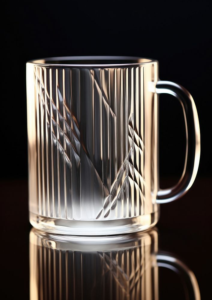 Borosilicate glass mug silver drink cup.