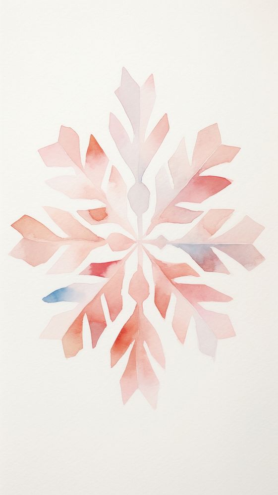 Snow flake abstract shape paper.
