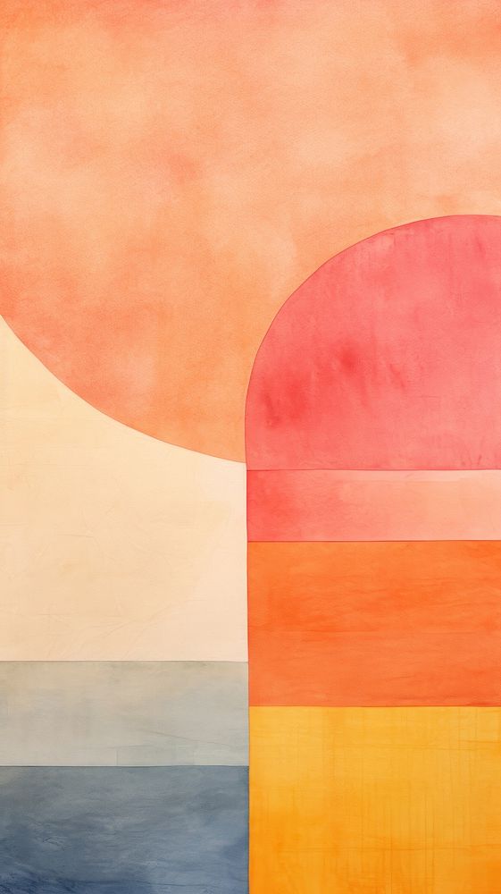 Sunrise abstract painting art.