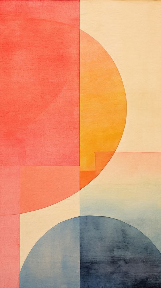 Sunset abstract painting shape.