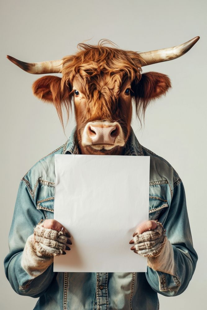 Cow wearing casual attire animal photography livestock.