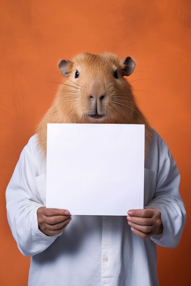 Animal photography capybara portrait.