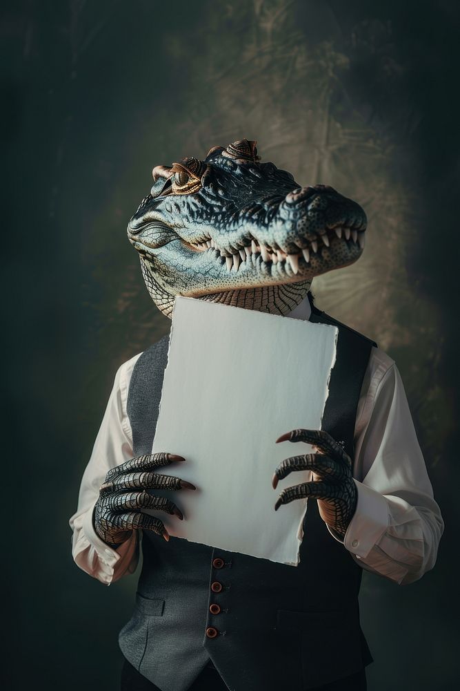Animal photography crocodile portrait.