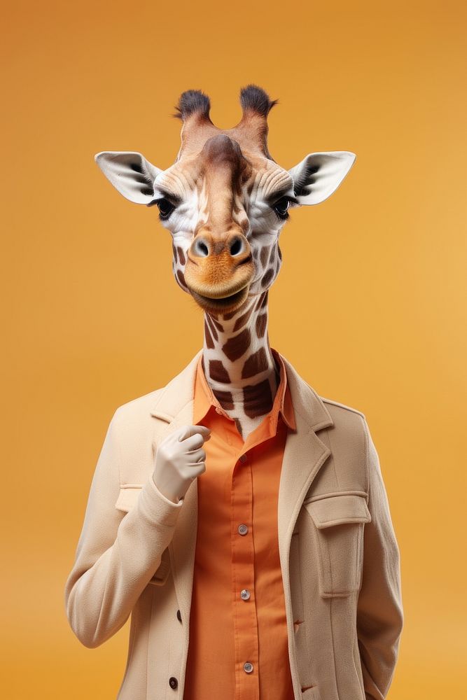 Giraffe animal wildlife portrait.