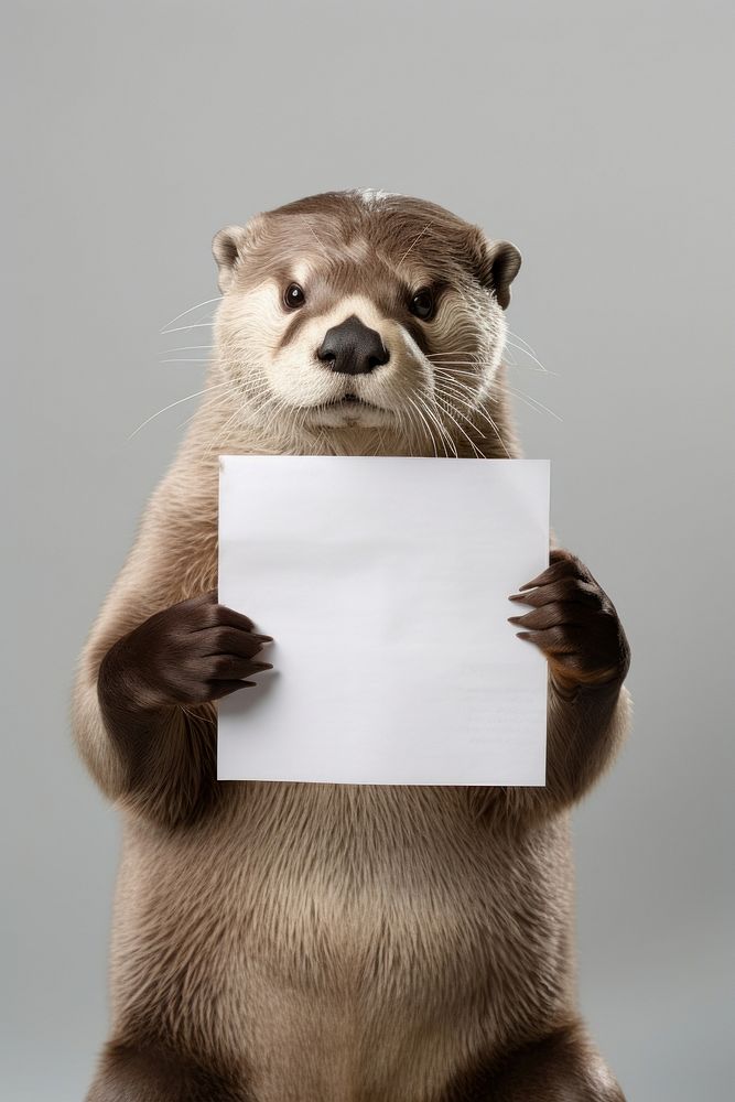 Animal otter paper wildlife.