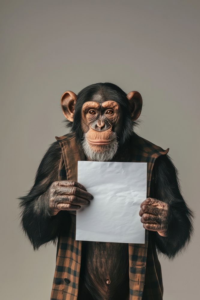 Animal ape wildlife portrait.