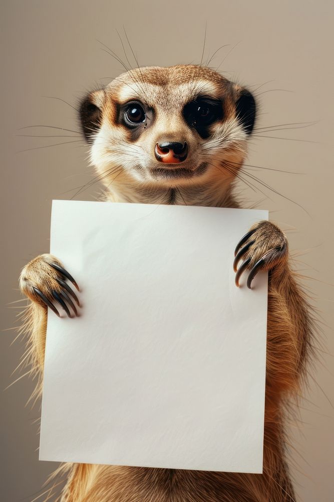 Meerkat animal wildlife portrait.