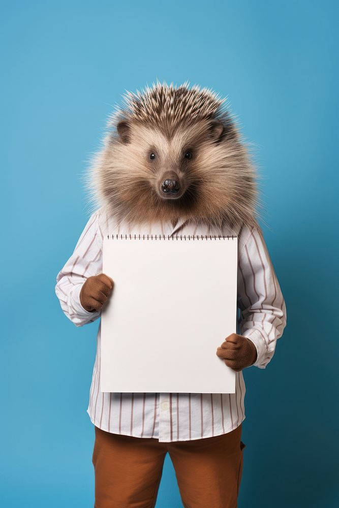 Porcupine animal hedgehog portrait.