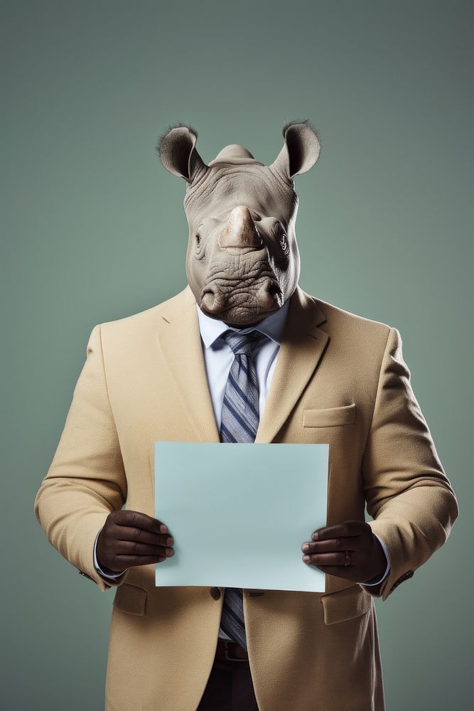 Portrait animal photography rhinoceros.
