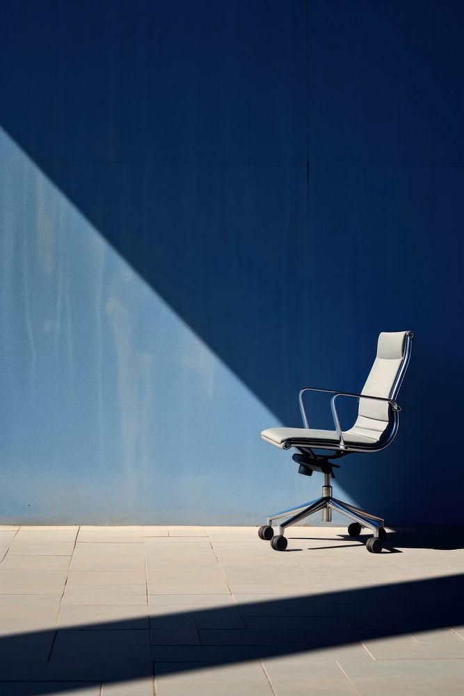 Office chair outdoors wall architecture.