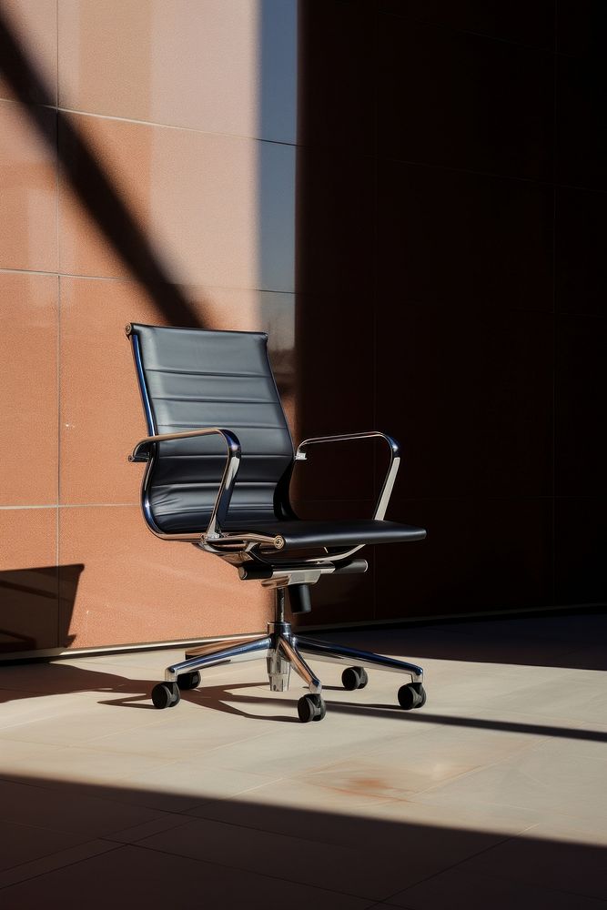 Office chair furniture outdoors wall.