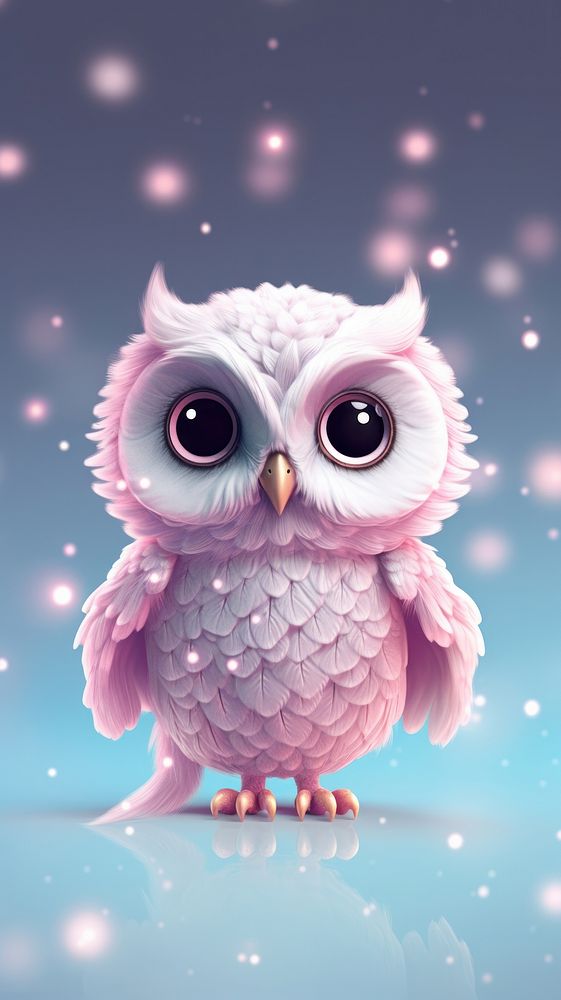 Cute Owl dreamy wallpaper animal cartoon nature.