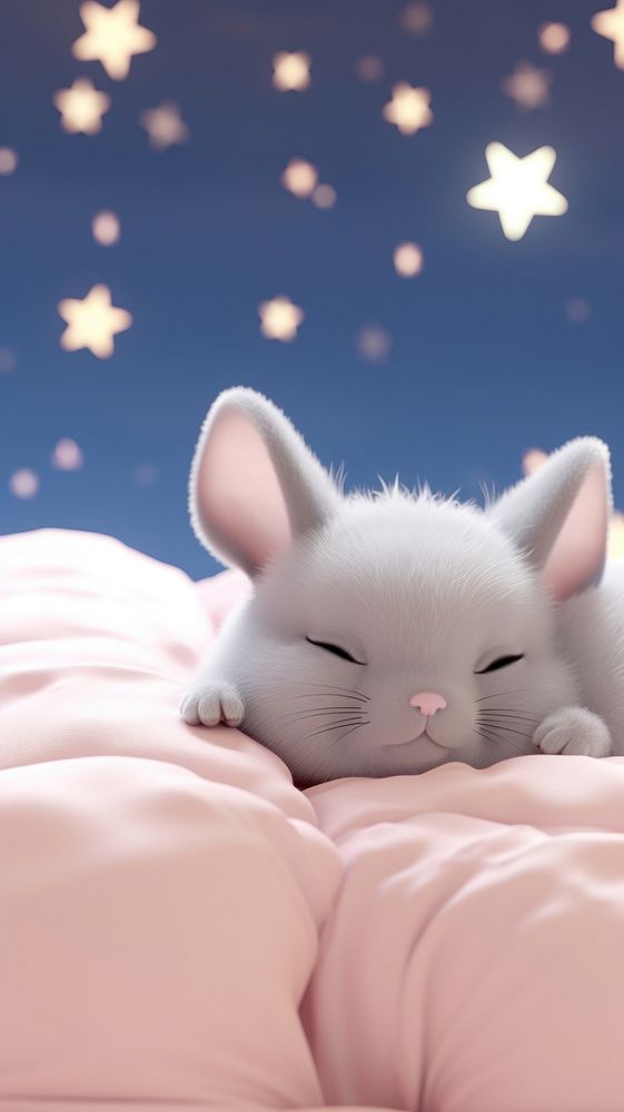 Cute Chinchillas dreamy wallpaper animal sleeping cartoon.