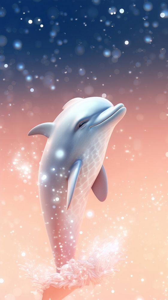 Cute Dolphin dreamy wallpaper dolphin animal outdoors.