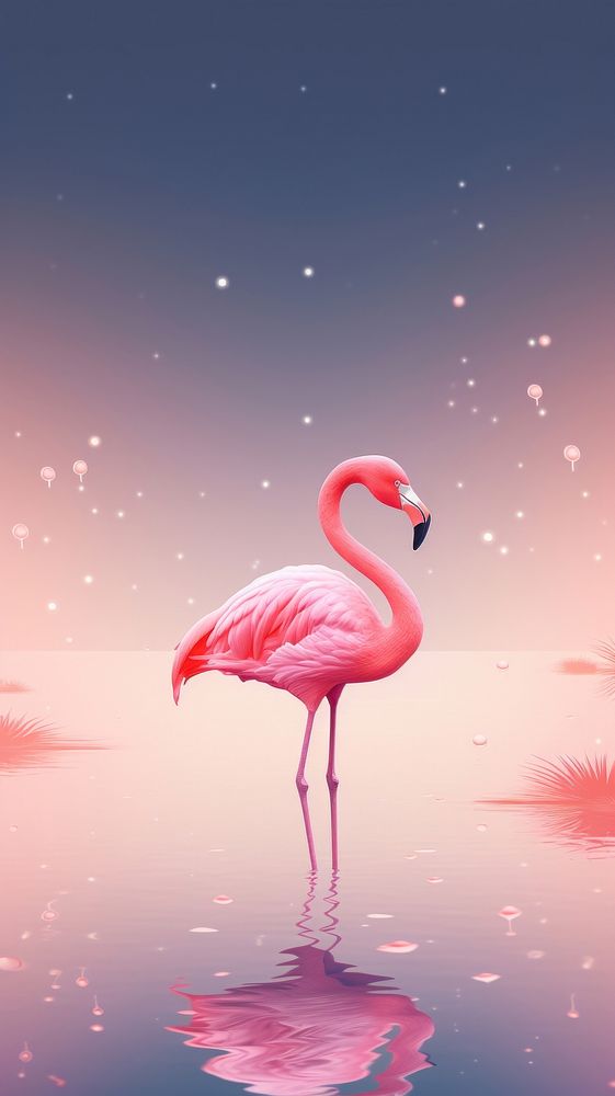 Cute Flamingo dreamy wallpaper flamingo animal outdoors.