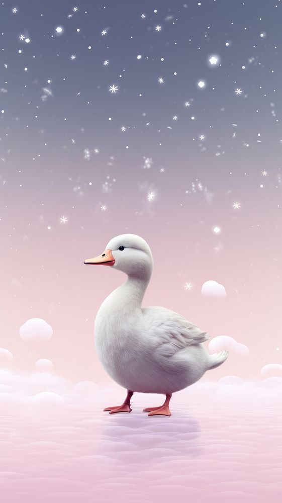 Cute Goose dreamy wallpaper animal outdoors nature.