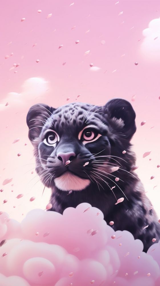 Cute Panther dreamy wallpaper animal cartoon panther.