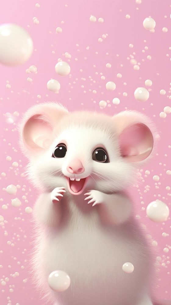 Cute Possum dreamy wallpaper animal rat cartoon.