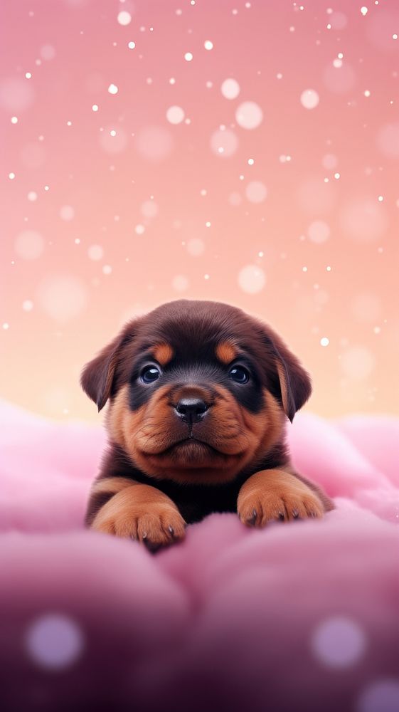 Cute Rottweiler dreamy wallpaper animal rottweiler portrait.