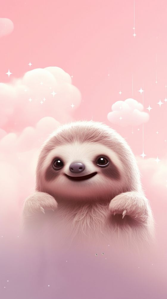 Cute Sloth dreamy wallpaper animal cartoon mammal.