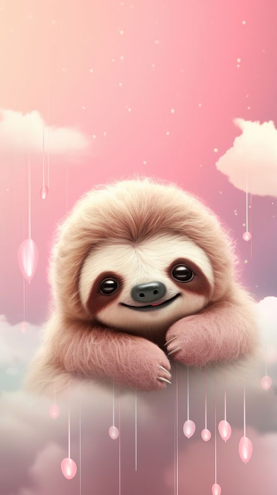 Cute Sloth dreamy wallpaper animal sloth cartoon.