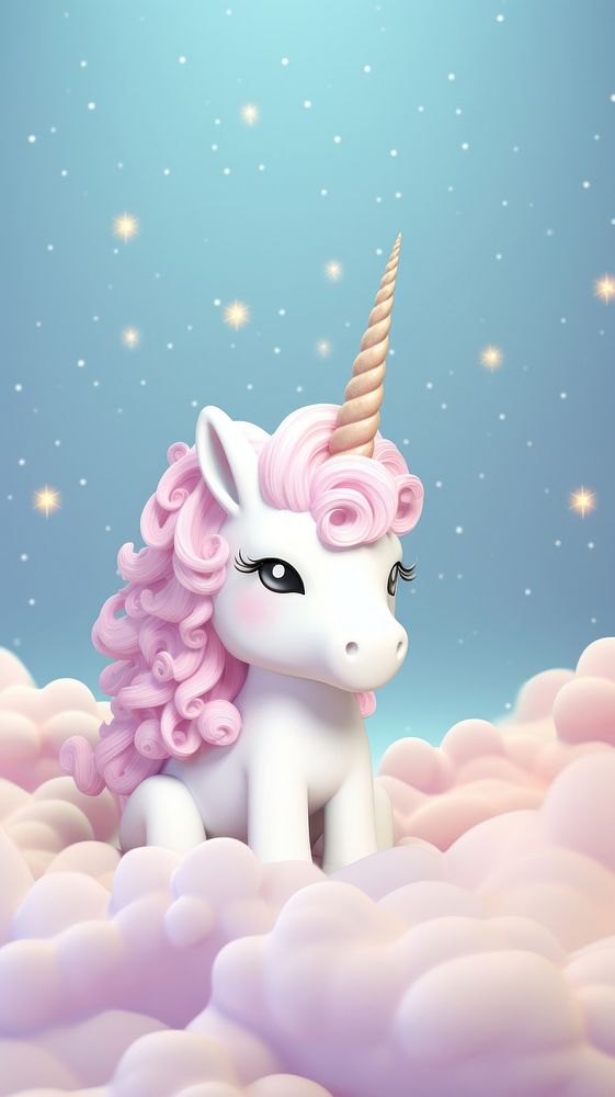 Cute unicorn dreamy wallpaper cartoon animal representation.