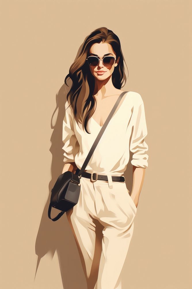 Street style cool fashion woman wearing sunglasses portrait sleeve adult.