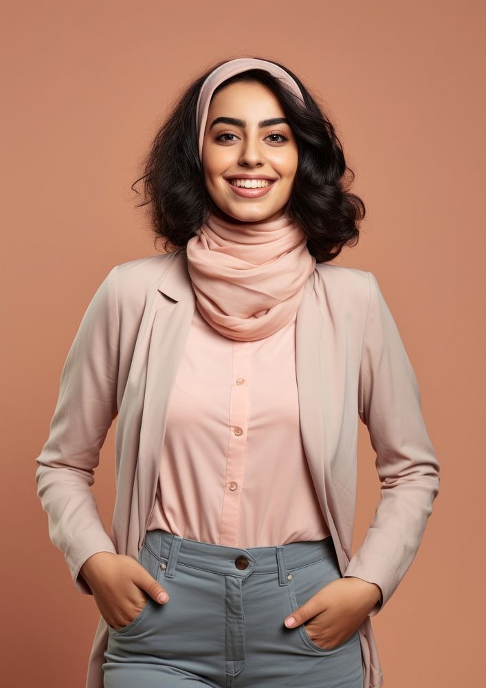 Middle east woman smile portrait blouse.