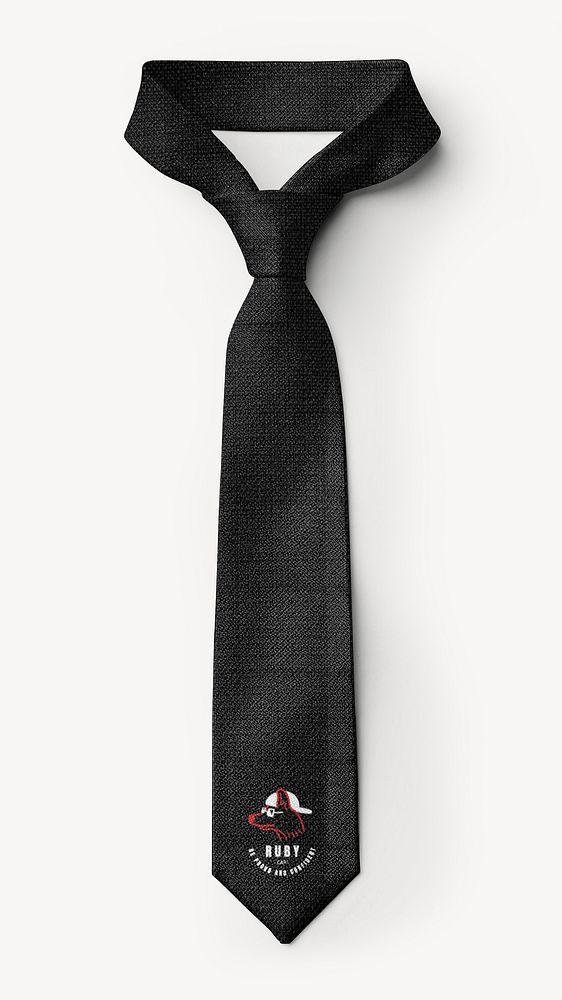 Black necktie mockup psd | Premium PSD Mockup - rawpixel