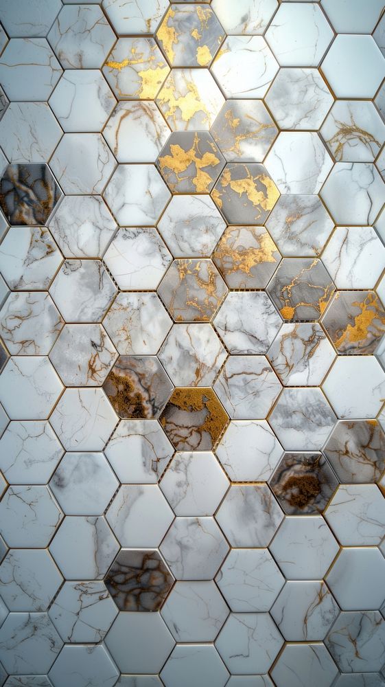 Tiles white gold pattern backgrounds | Premium Photo - rawpixel