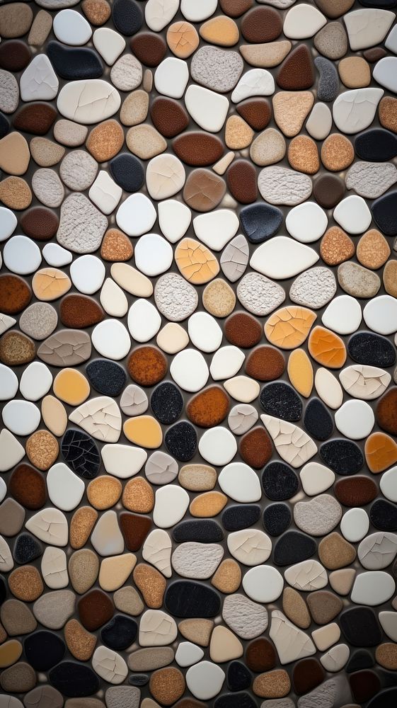 Tiles earth tone pattern backgrounds pebble floor.