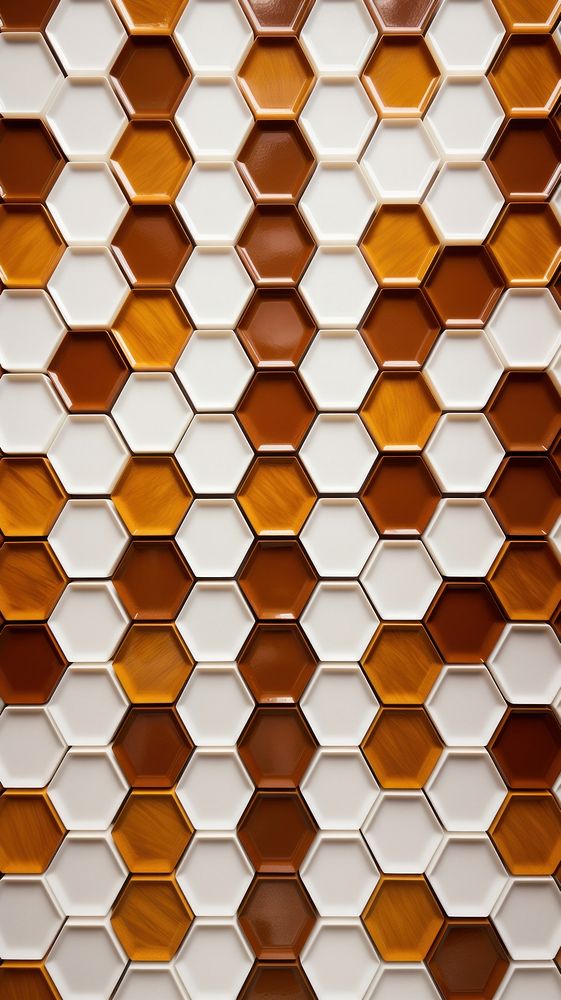 Tiles of brown pattern backgrounds honeycomb white.