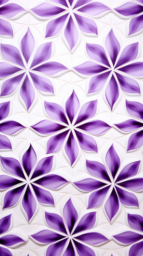 Tiles of purple pattern backgrounds flower plant.