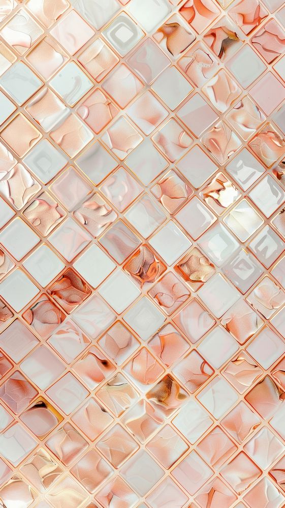 Tiles rose gold pattern backgrounds repetition textured.