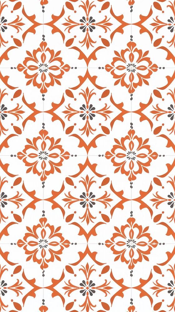 Tiles of orange pattern backgrounds white repetition.